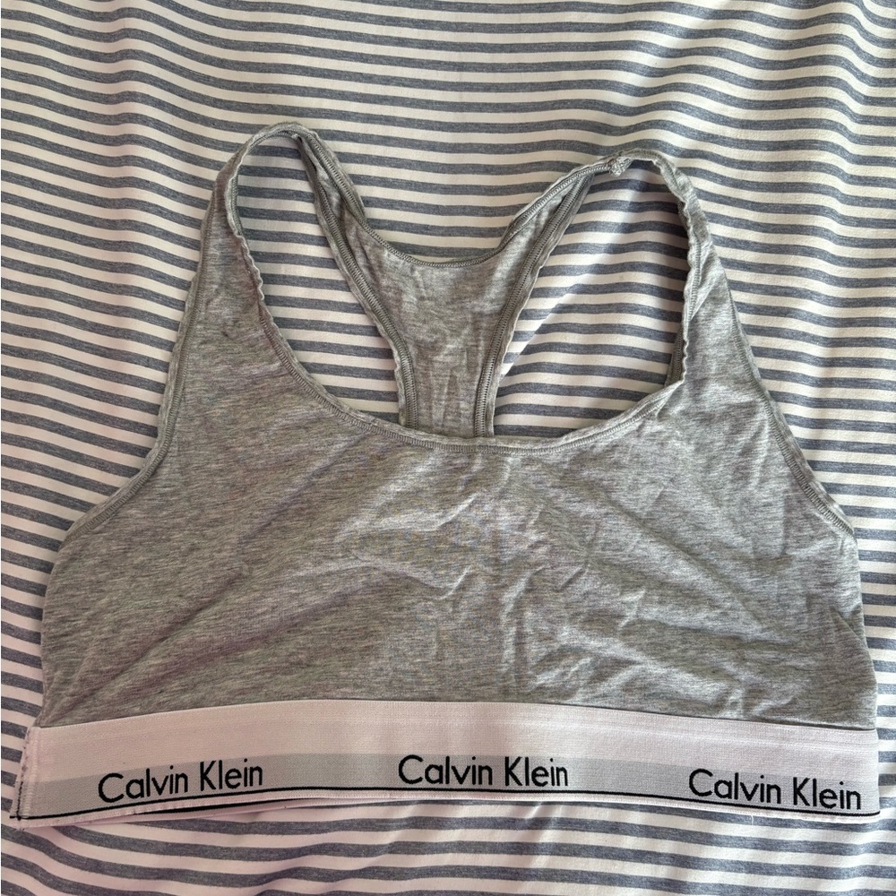 Calvin Klein Light Gray Sports Bra